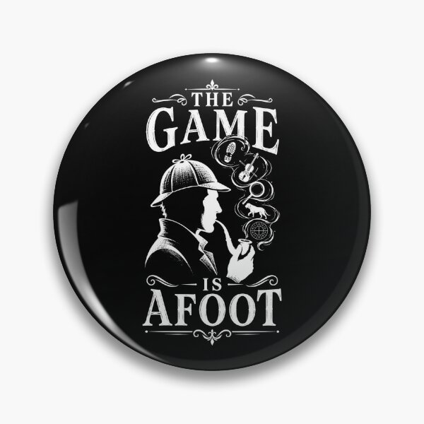 Item preview, The Game Is Afoot Sherlock Holmes Detective Silhouette Design designed and sold by Fenay Designs.