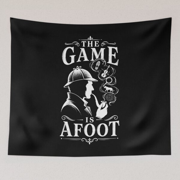 Item preview, The Game Is Afoot Sherlock Holmes Detective Silhouette Design designed and sold by Fenay Designs.