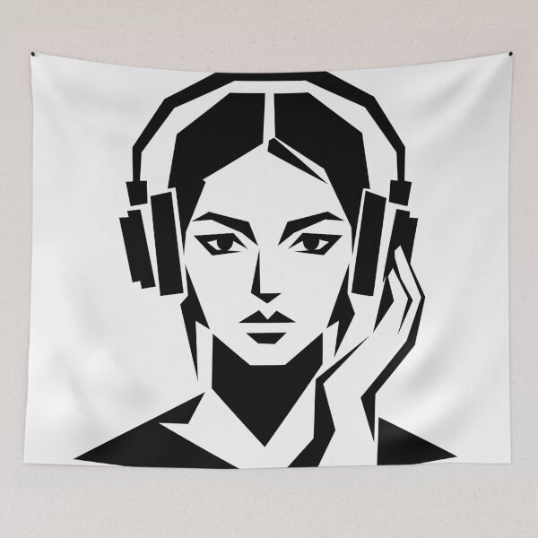 Item preview, Geometric Headphones Woman designed and sold by quibrak.