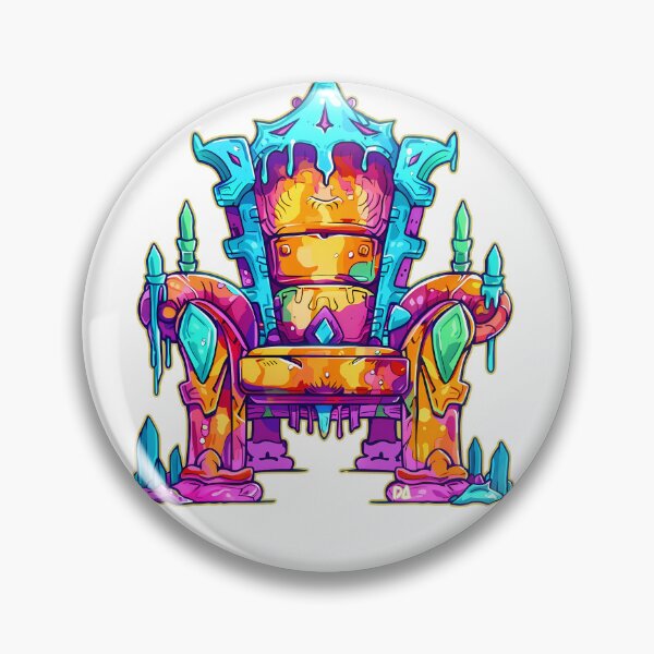Item preview, Psychedelic Magic Throne Colorful Fantasy Neon Crystal Design designed and sold by DesignArtist.ia.