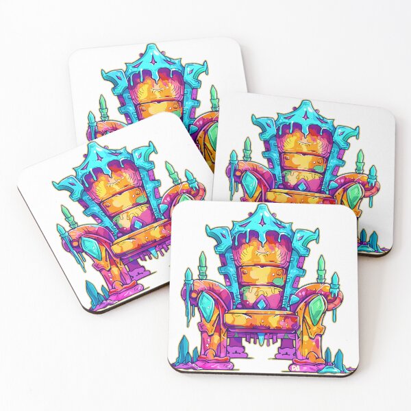 Item preview, Psychedelic Magic Throne Colorful Fantasy Neon Crystal Design designed and sold by DesignArtist.ia.