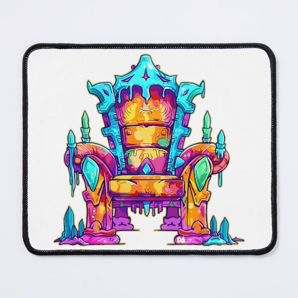 Item preview, Psychedelic Magic Throne Colorful Fantasy Neon Crystal Design designed and sold by DesignArtist.ia.