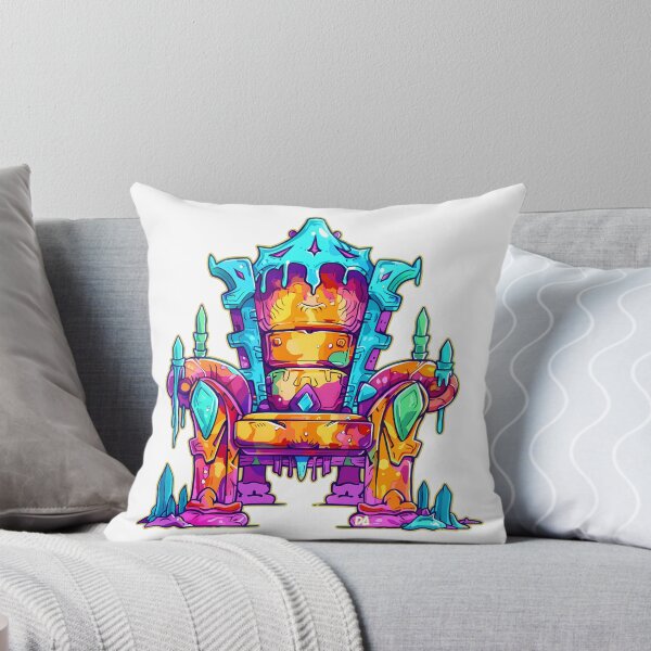 Item preview, Psychedelic Magic Throne Colorful Fantasy Neon Crystal Design designed and sold by DesignArtist.ia.
