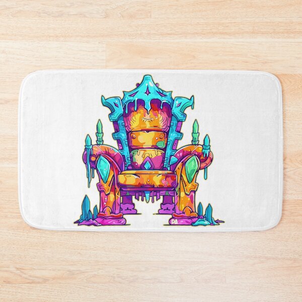 Item preview, Psychedelic Magic Throne Colorful Fantasy Neon Crystal Design designed and sold by DesignArtist.ia.