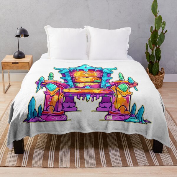 Item preview, Psychedelic Magic Throne Colorful Fantasy Neon Crystal Design designed and sold by DesignArtist.ia.