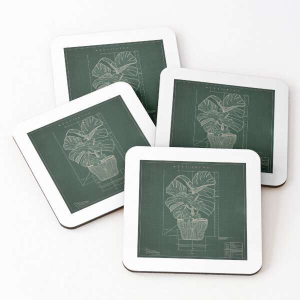 Item preview, Monstera Engineering Blueprint - Plant Parent Technical Drawing  designed and sold by Concrete Calm.