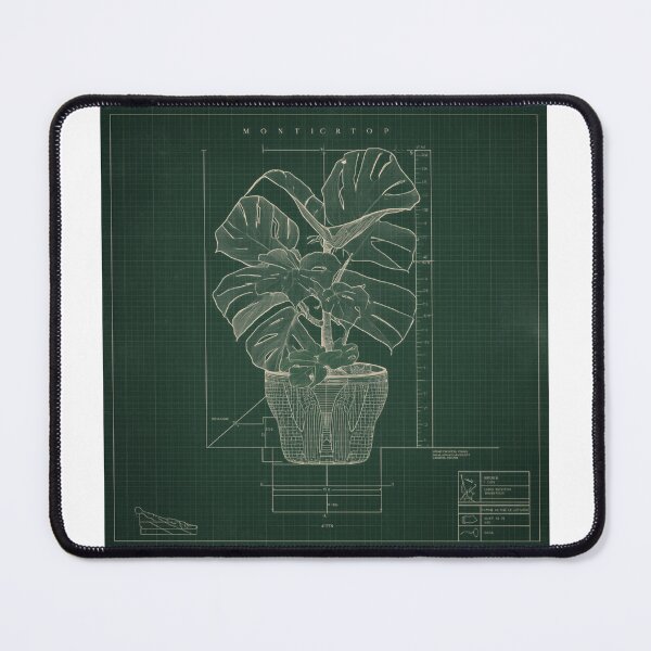 Item preview, Monstera Engineering Blueprint - Plant Parent Technical Drawing designed and sold by Concrete Calm.