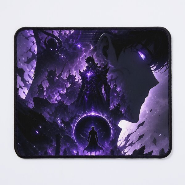 Item preview, Shadow Monarch Inspired Dark Fantasy Warrior – Purple Aura Anime Aesthetic designed and sold by Dyan4.
