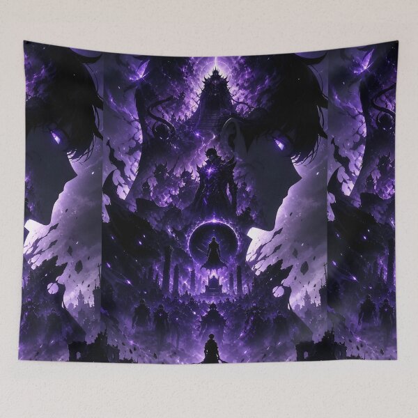 Item preview, Shadow Monarch Inspired Dark Fantasy Warrior – Purple Aura Anime Aesthetic designed and sold by Dyan4.