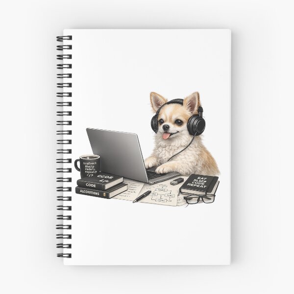 Item preview, Funny Coding Chihuahua – Realistic Programmer Dog designed and sold by YamiSociety.