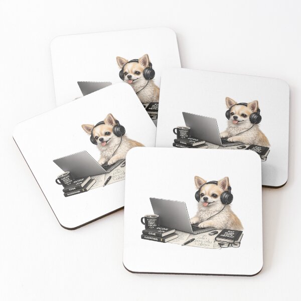 Item preview, Funny Coding Chihuahua – Realistic Programmer Dog designed and sold by YamiSociety.