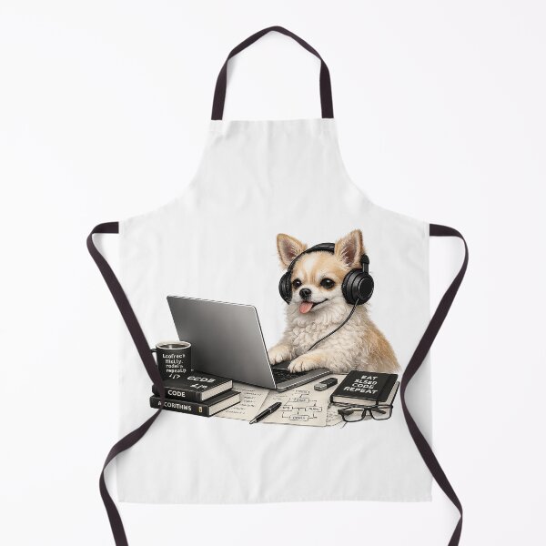 Item preview, Funny Coding Chihuahua – Realistic Programmer Dog designed and sold by YamiSociety.