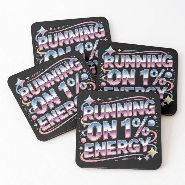 Item preview, Running on 1% Energy Retro Aesthetic Quote Shirt. Funny Low Battery Motivation Design designed and sold by Aarvya Fashion Club ( A.F.C ).