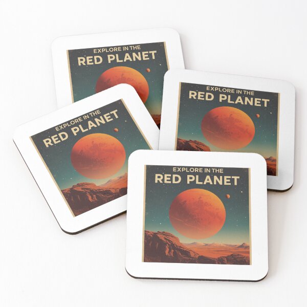 Item preview, Visit Mars - Vintage Future Space Travel Poster designed and sold by Concrete Calm.