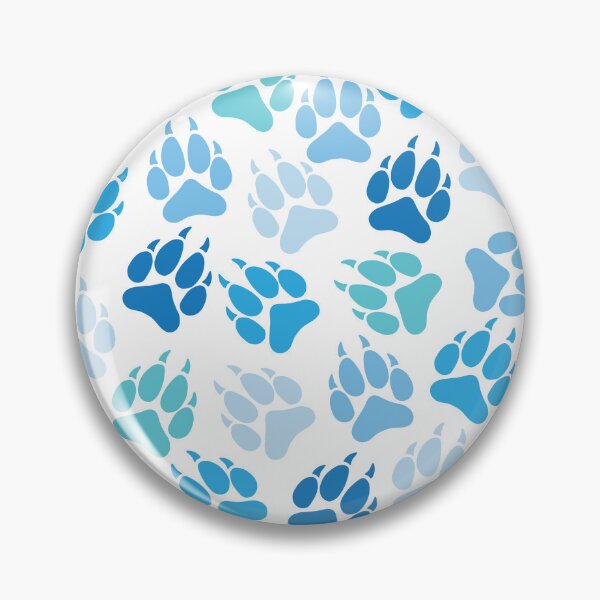 Item preview, Shades of Blue Wolf Paws Pattern designed and sold by geraldineMS.