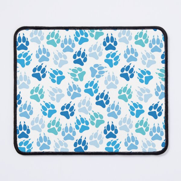 Item preview, Shades of Blue Wolf Paws Pattern designed and sold by geraldineMS.