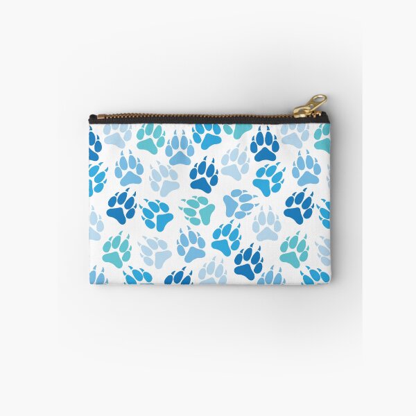 Item preview, Shades of Blue Wolf Paws Pattern designed and sold by geraldineMS.