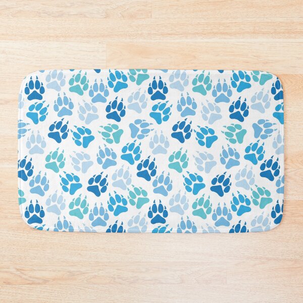 Item preview, Shades of Blue Wolf Paws Pattern designed and sold by geraldineMS.