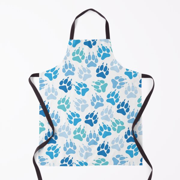 Item preview, Shades of Blue Wolf Paws Pattern designed and sold by geraldineMS.