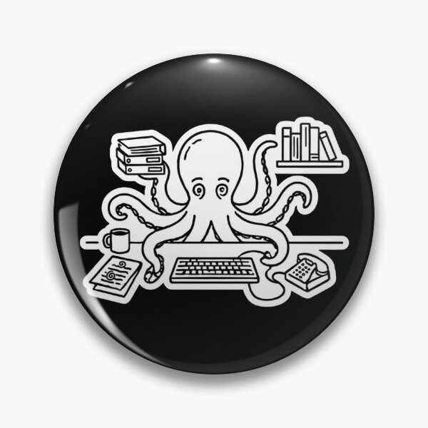 Item preview, The Multitasking Octopus designed and sold by LineArtUniverse.