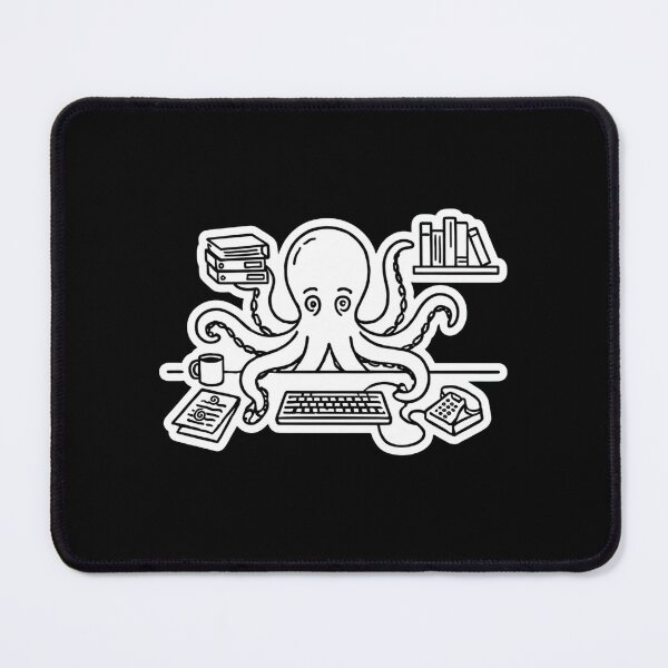 Item preview, The Multitasking Octopus designed and sold by LineArtUniverse.