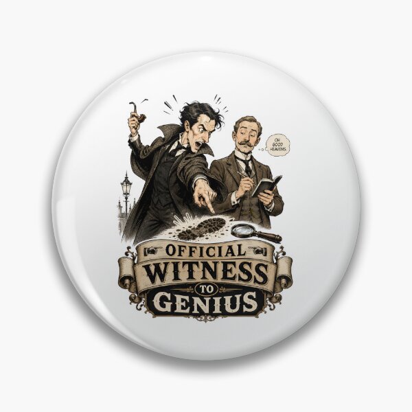 Item preview, Official Witness to Genius Sherlock Holmes and Watson Funny Detective Design designed and sold by Fenay Designs.