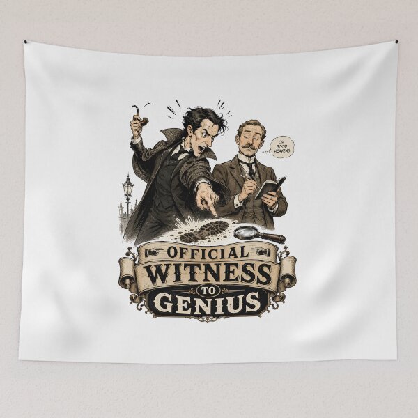 Item preview, Official Witness to Genius Sherlock Holmes and Watson Funny Detective Design designed and sold by Fenay Designs.