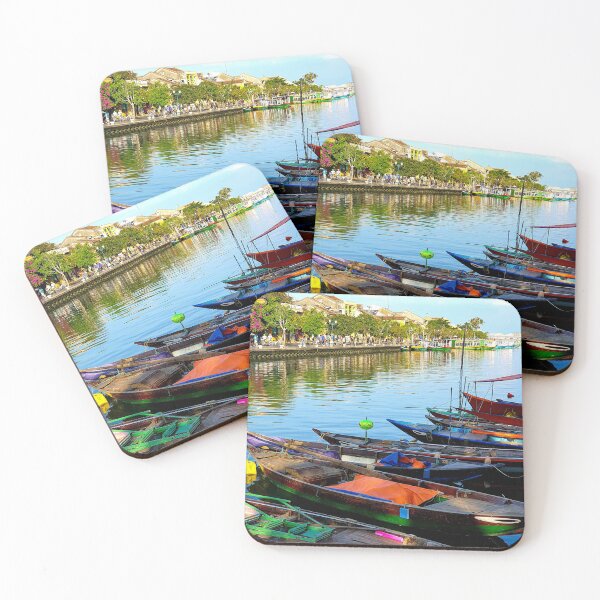 Item preview, Hoi An River Boats - Thu Bồn River Vietnam | UNESCO Ancient Town Art designed and sold by Ross.A.Campbell.
