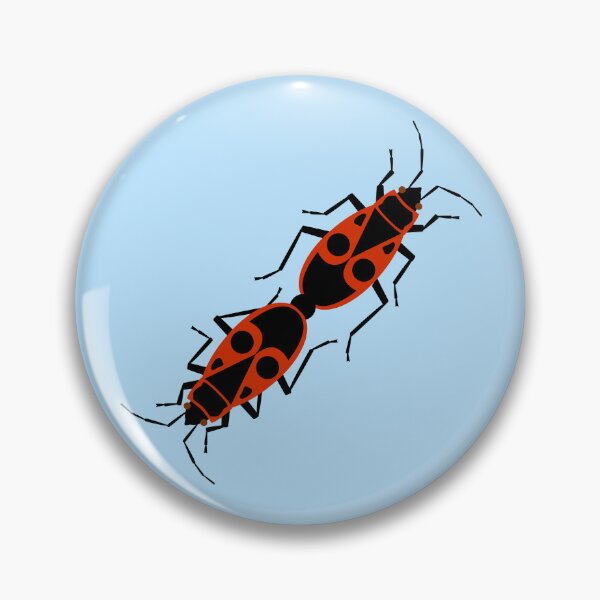 Item preview, Red Firebugs on blue designed and sold by SandynaDragon.