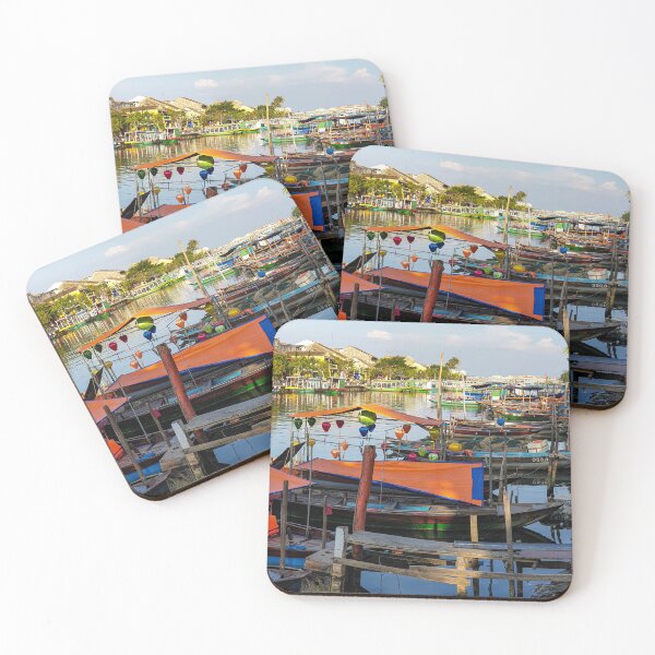 Item preview, Hoi An River Boats - Thu Bồn River Vietnam | UNESCO Ancient Town Art designed and sold by Ross.A.Campbell.