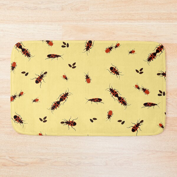 Item preview, Red Firebugs on yellow designed and sold by SandynaDragon.