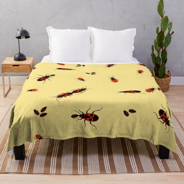 Item preview, Red Firebugs on yellow designed and sold by SandynaDragon.