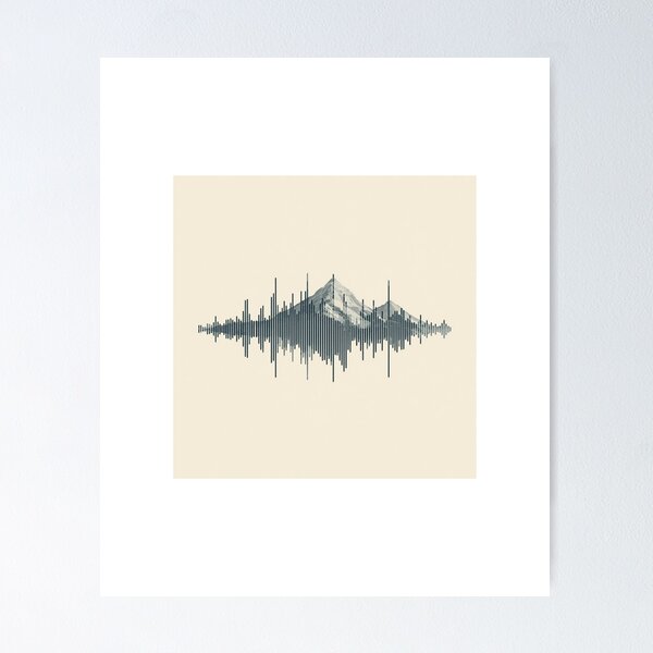 Item preview,  Audio Waveform Mountain - Nature’s Soundscape ​ designed and sold by Concrete Calm.