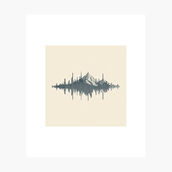 Item preview,  Audio Waveform Mountain - Nature’s Soundscape ​ designed and sold by Concrete Calm.