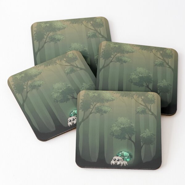 Item preview, Emerald Jumping Spider In the Forest designed and sold by Sapphire Spider Innovations.