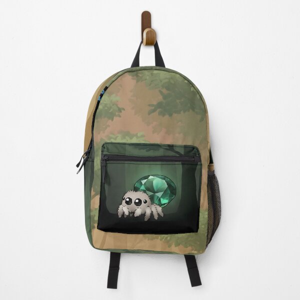 Item preview, Emerald Jumping Spider In the Forest designed and sold by Sapphire Spider Innovations.