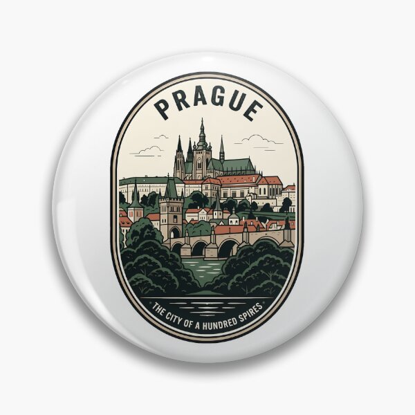 Item preview, Vintage Prague City of a Hundred Spires Badge designed and sold by k3rstman1.