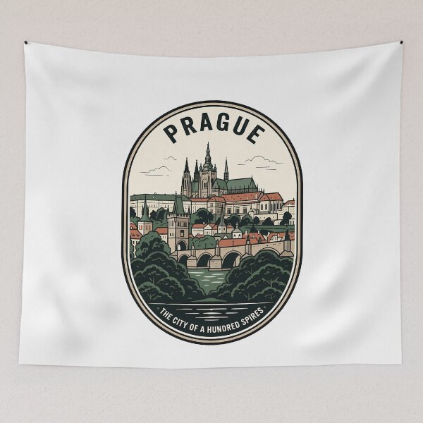 Item preview, Vintage Prague City of a Hundred Spires Badge designed and sold by k3rstman1.