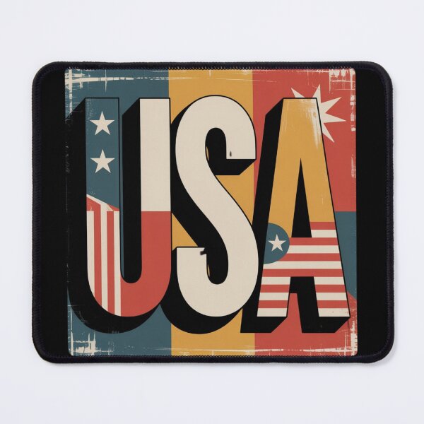 Item preview, Retro 4th of July USA Shirt Vintage Cubist American Flag Tee for Men for Woman designed and sold by maxiprom.