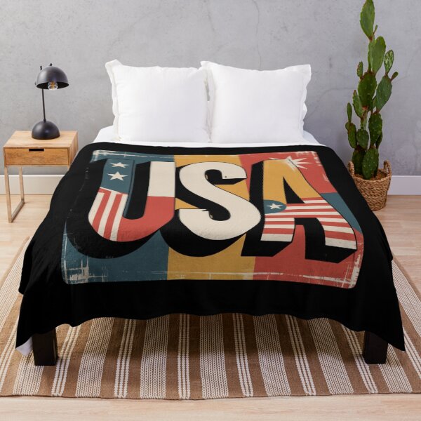 Item preview, Retro 4th of July USA Shirt Vintage Cubist American Flag Tee for Men for Woman designed and sold by maxiprom.