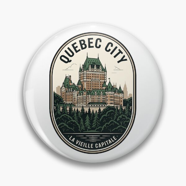 Item preview, Quebec City Chateau Frontenac Vintage Travel Badge designed and sold by k3rstman1.
