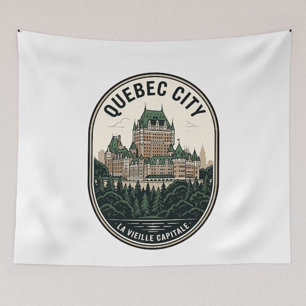 Item preview, Quebec City Chateau Frontenac Vintage Travel Badge designed and sold by k3rstman1.