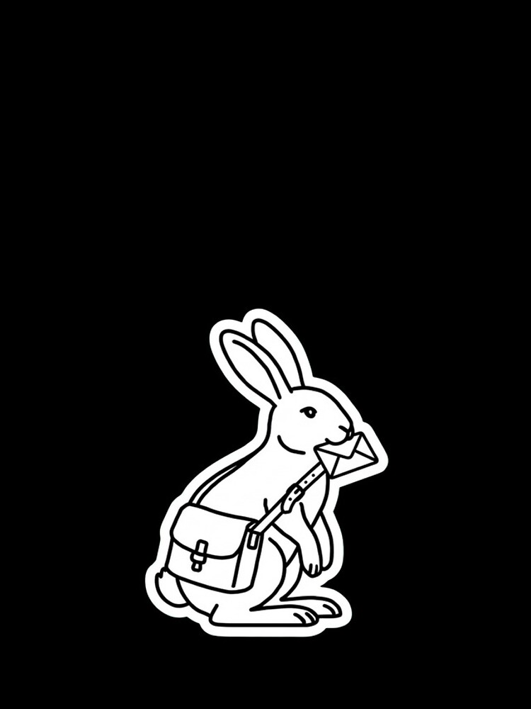 Thumbnail 4 of 4, iPhone Case, The Postman Rabbit designed and sold by LineArtUniverse.
