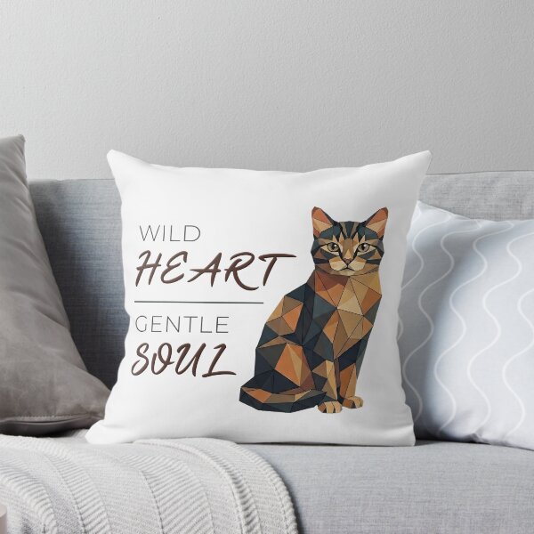 Item preview, Cat design low poly - wild heart, gentle soul designed and sold by Pfotenfaden.
