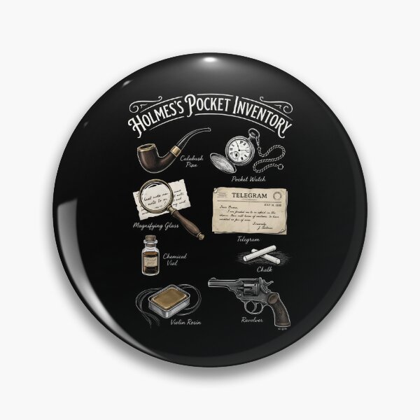 Item preview, Holmes’s Pocket Inventory Sherlock Holmes Detective Essentials Design designed and sold by Fenay Designs.