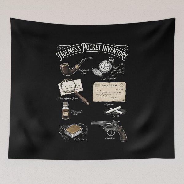 Item preview, Holmes’s Pocket Inventory Sherlock Holmes Detective Essentials Design designed and sold by Fenay Designs.
