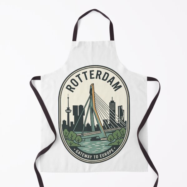 Item preview, Vintage Rotterdam Netherlands Erasmus Bridge Travel Badge designed and sold by k3rstman1.