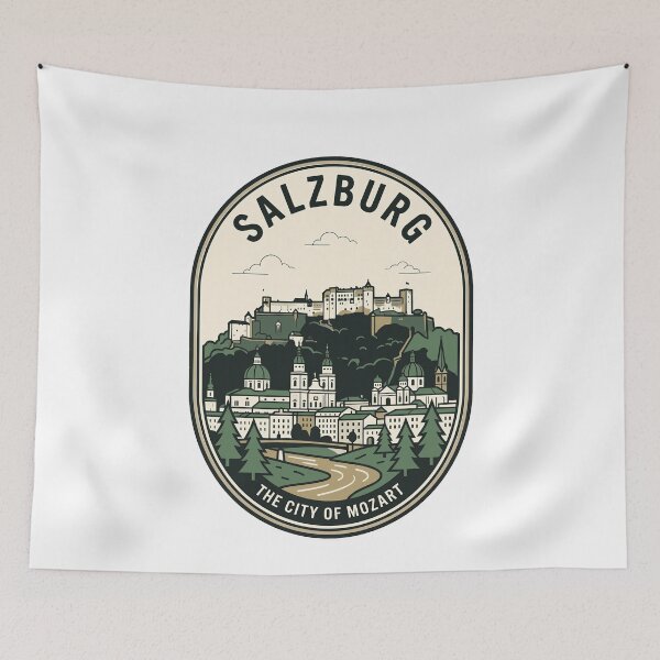 Item preview, Salzburg Austria Vintage City of Mozart Travel Badge designed and sold by k3rstman1.