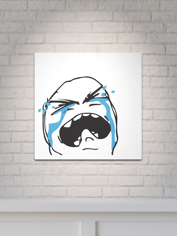 Troll Face Cuteness Overload crying emo tears Internet memes reaction face  HD HIGH QUALITY ONLINE STORE | Photographic Print