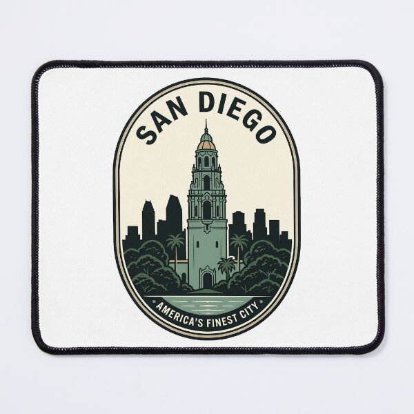 Item preview, San Diego California Tower Vintage Travel Badge designed and sold by k3rstman1.